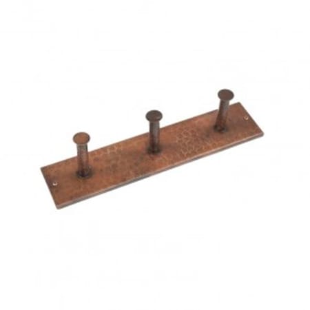 Premier Copper Products Premier Copper Products RH3 Hand Hammered Copper Triple Robe Hook Oil Rubbed Bronze RH3